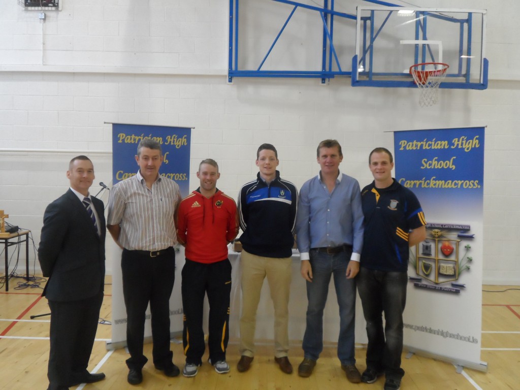 Joe Duffy Principal, with mentors. Edward Walsh, Martin Mills, Conor Mc Manus, Eamonn Dunne And Fintan Mc Kenna
