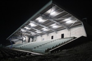 Night shot of the New stand