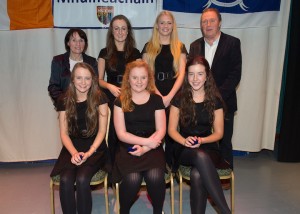 Pictured are the Truagh Ballad Group who took 1st. place in the Scór na nÓg competition. They are Megan McKenna, Clodagh McMeel, Dervla McGinn, Amy Halligan and Aoife Tierney with Pauline Rooney and Seamus McElwain.