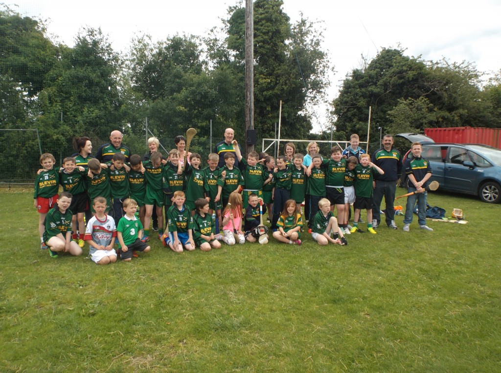 Group of Carrickmacross juvenile hurlers, with some of their parents also coaches Kerrie, Derek and Gene who travel to Edenderry for a day of hurling, rounders and fun, great day had by all