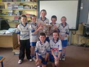 Children from Latton NS with Anglo Celt Cup 1