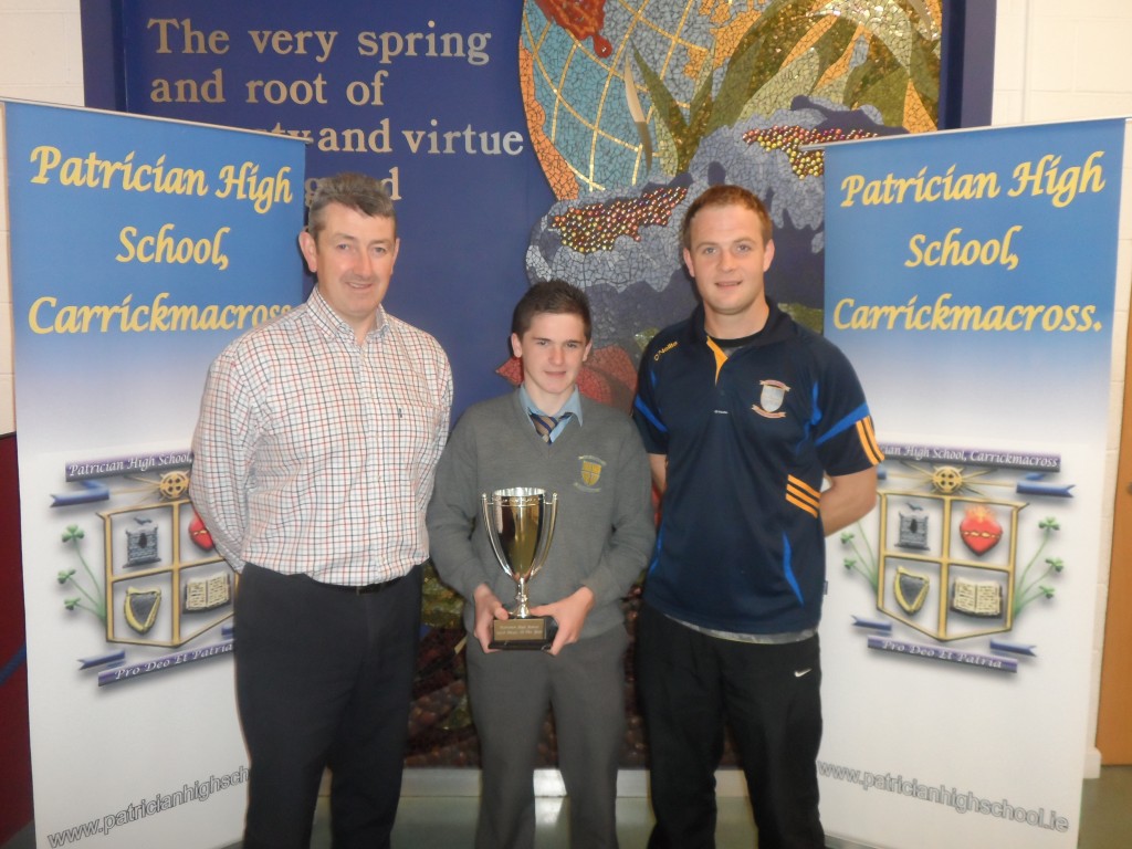 David Garland cpt of the Loch An Iuir team, Junior player of the year and winner of 3 Loch An Luir medals in a row.  