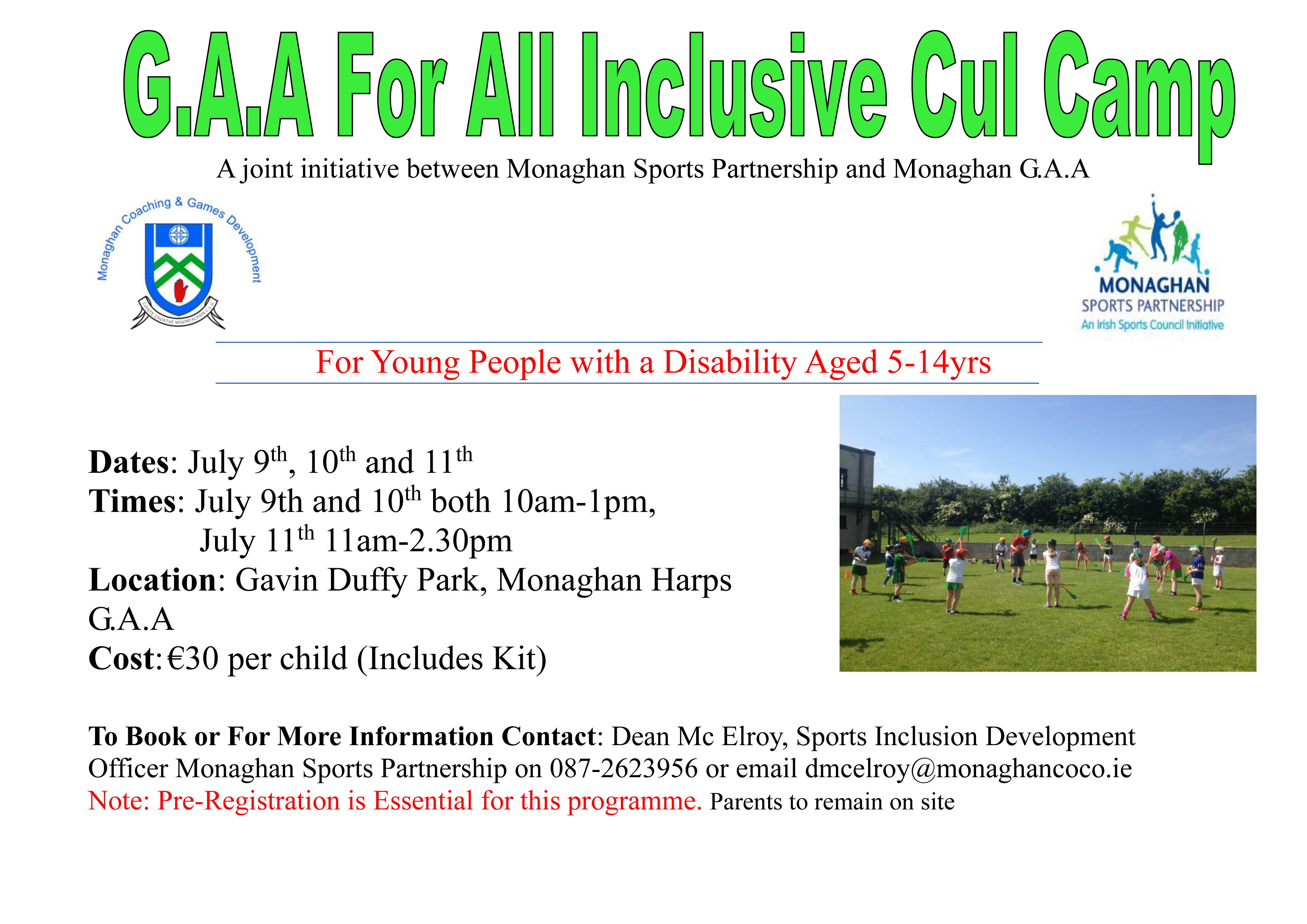 New G.A.A For All Inclusive Cul Camp in Monaghan