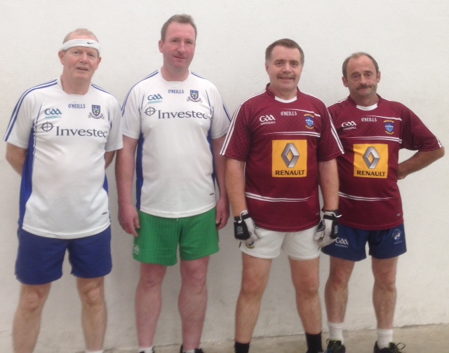 Pete Larkin & Conor Mc Donnell with Robert Mc Carthy & Liam Cassidy