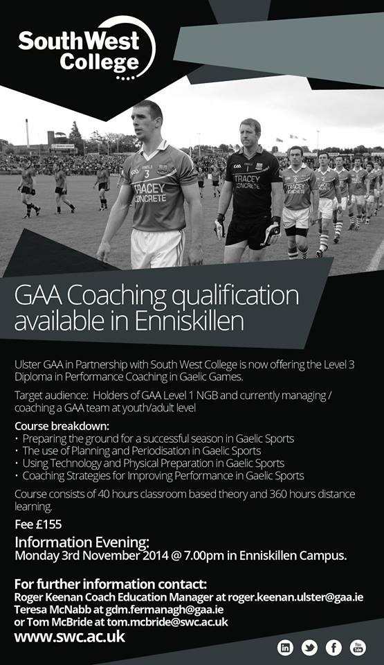 Level 3 Diploma in Performance Coaching in Gaelic Games