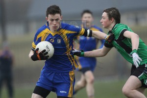 Ronan McDonald in action for Patrician High School Carrickmacross v St. Malachy's Belfast, MacLarnon Cup Semi Final.