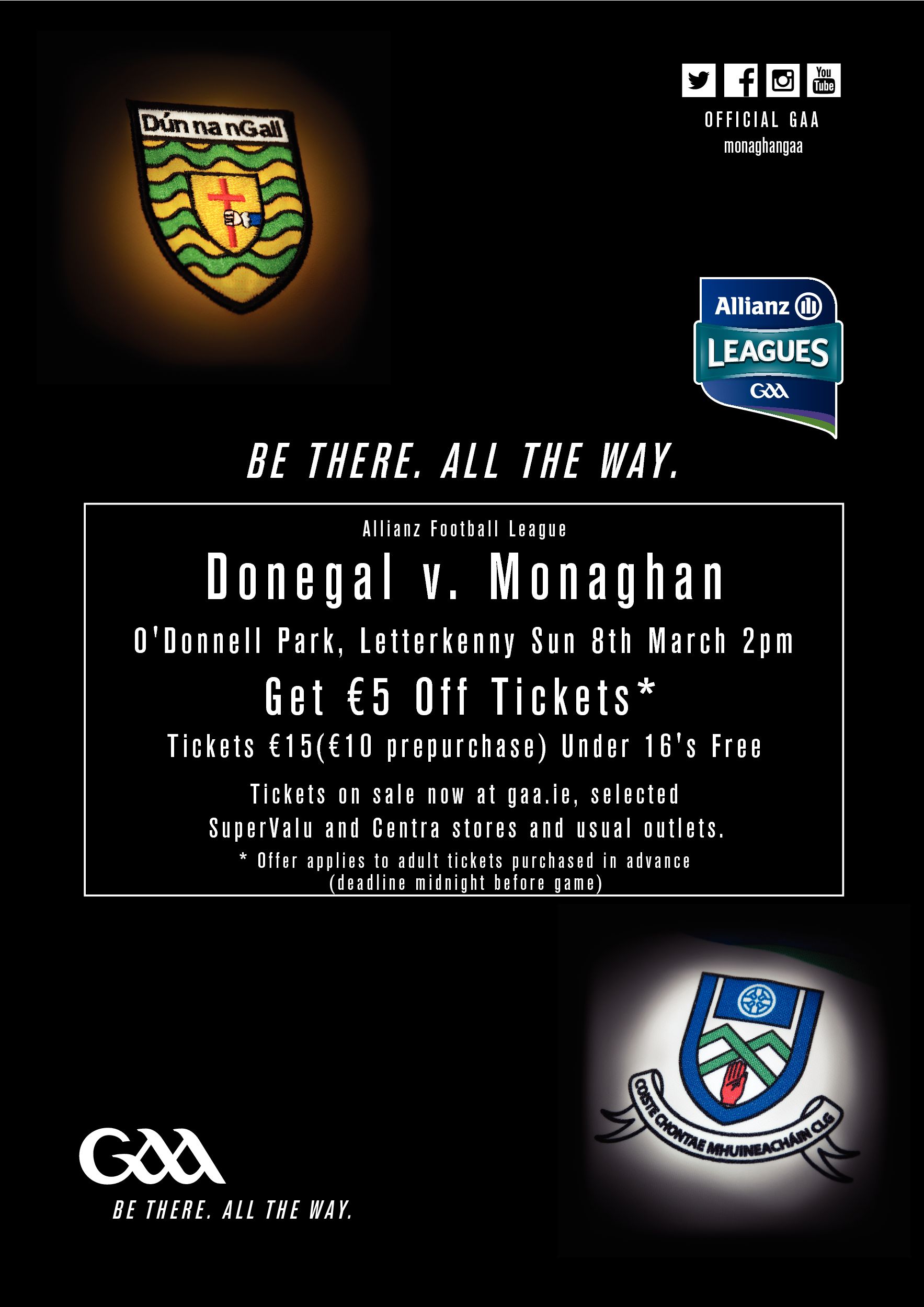Monaghan Team v Donegal – Sunday 8th March 2pm