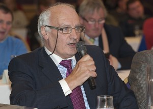 Aiden Quigley speaking during the Monaghan GAA Convention. © Northern Standard