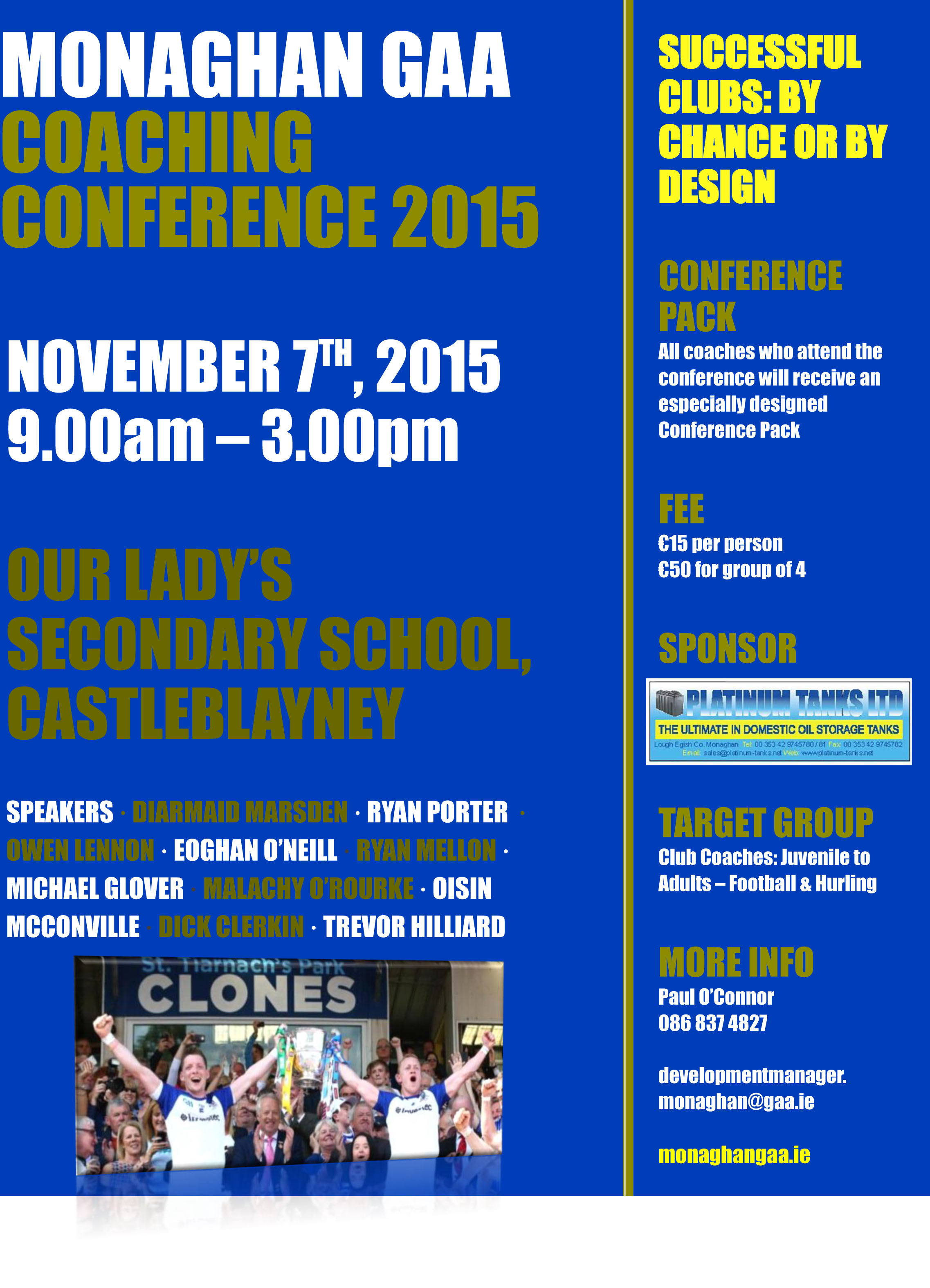 Monaghan Coaching Conference – places filling up fast
