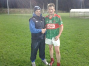 Presenting medals to Andrew Woods