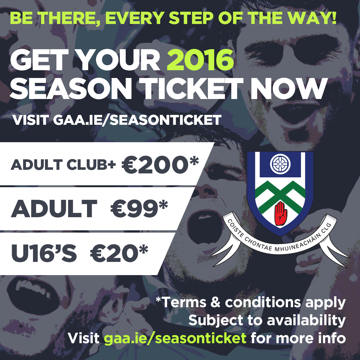 Season Tickets- Now Available