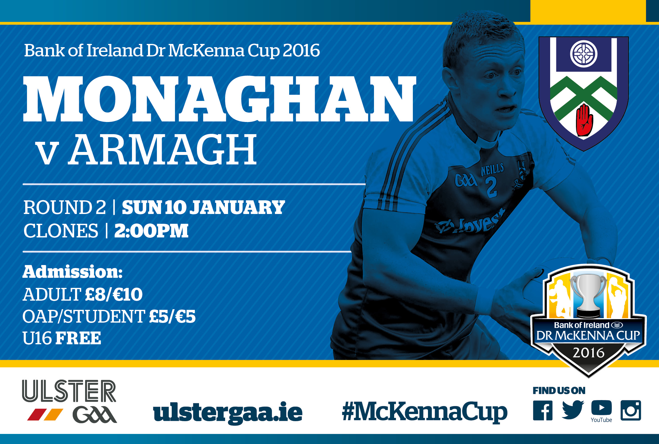 Monaghan Team v Armagh BofI Mc Kenna Cup Round 2