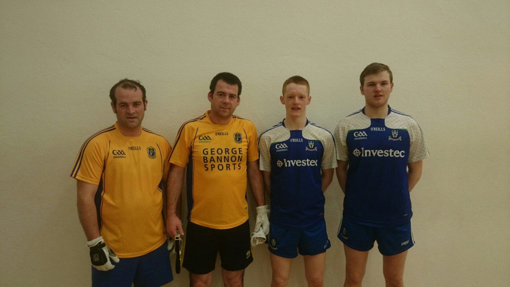 Gavin Coyle & Gary Mc Elroy with their doubles opponents.