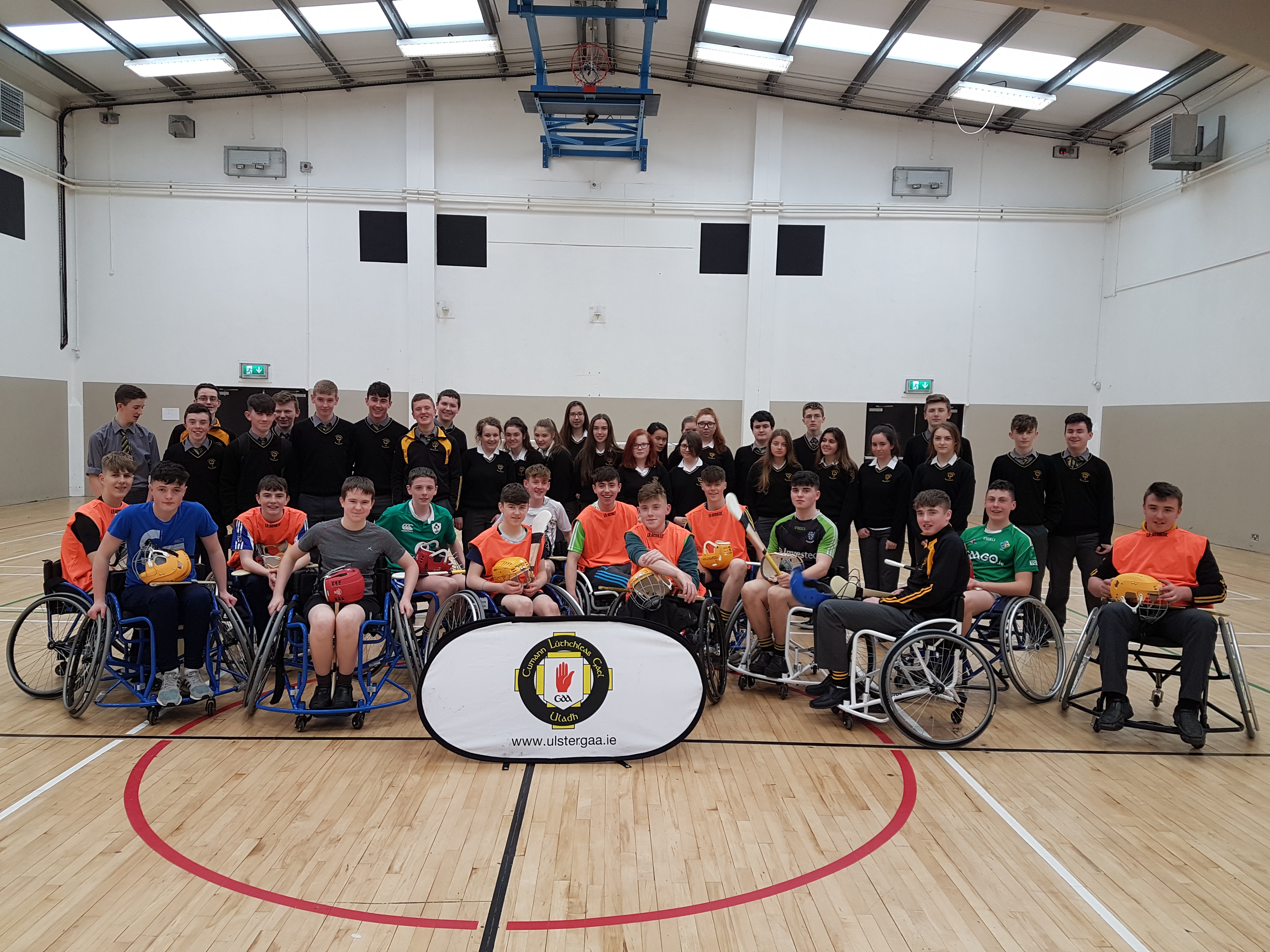 Wheelchair Hurling Roadshow at Ballybay Community College