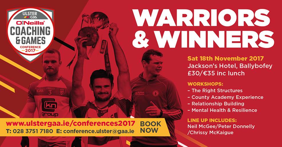 O’Neill’s Ulster GAA Coaching & Games Development Conference this Saturday