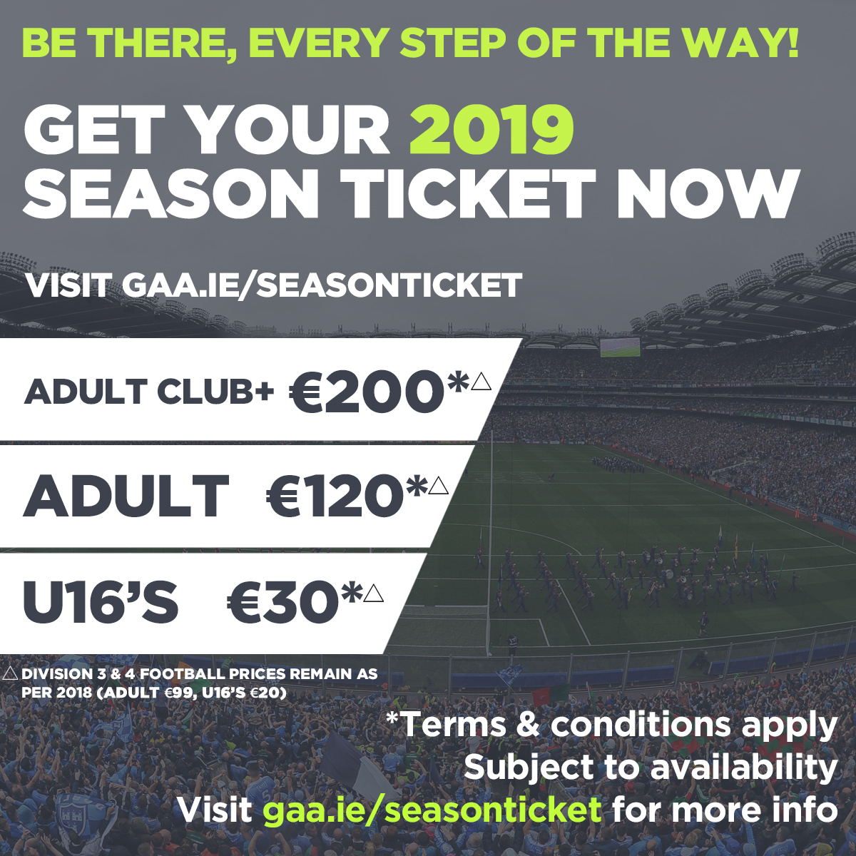 Season Tickets Now Available