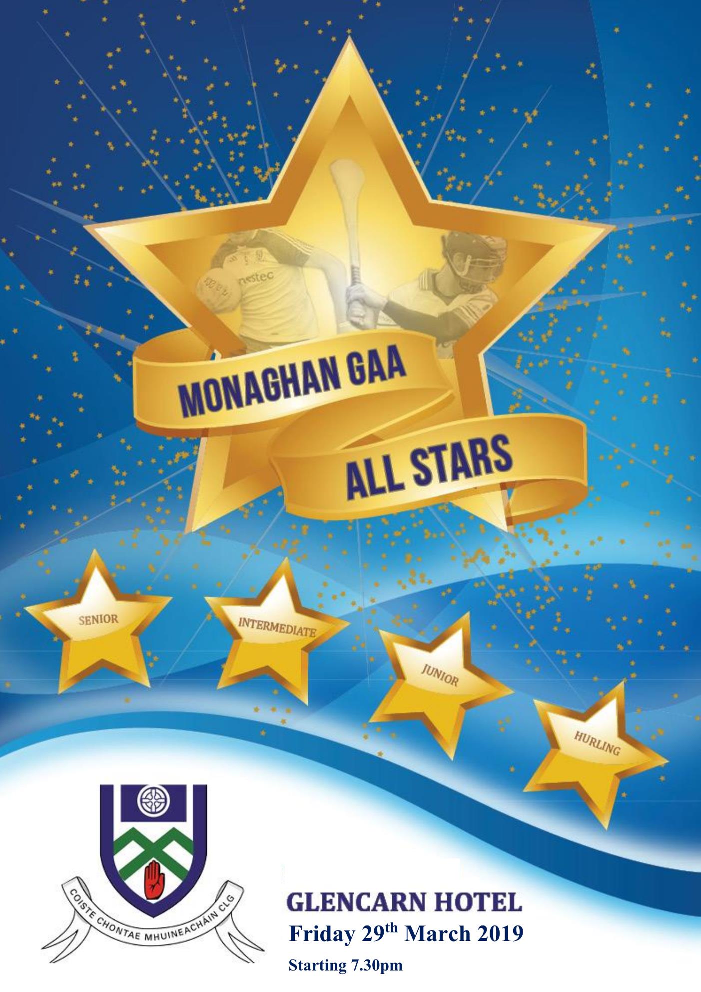 Monaghan GAA Club ALL Star Night – Friday 29th of March 2019