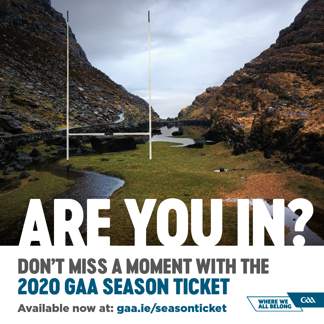 Don’t miss a moment with the 2020 GAA Season Ticket