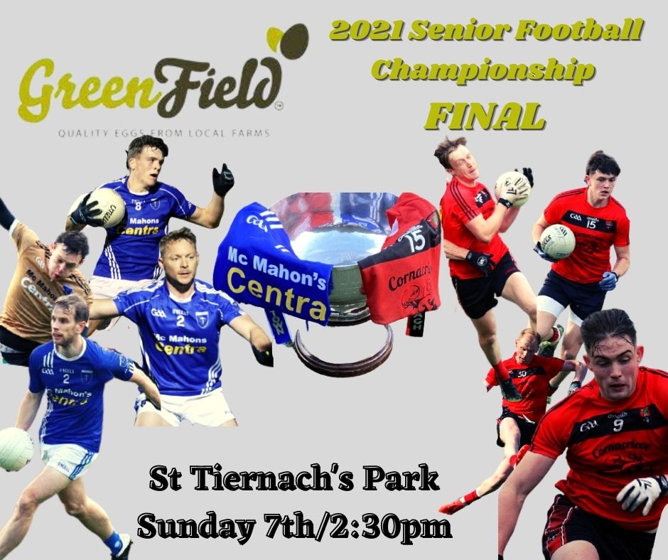 The very best of luck to Scotstown and Truagh in today’s Greenfield Foods Senior Football Championship Final