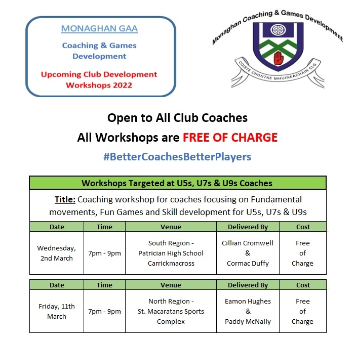 Club Development Workshops Continue This Wednesday
