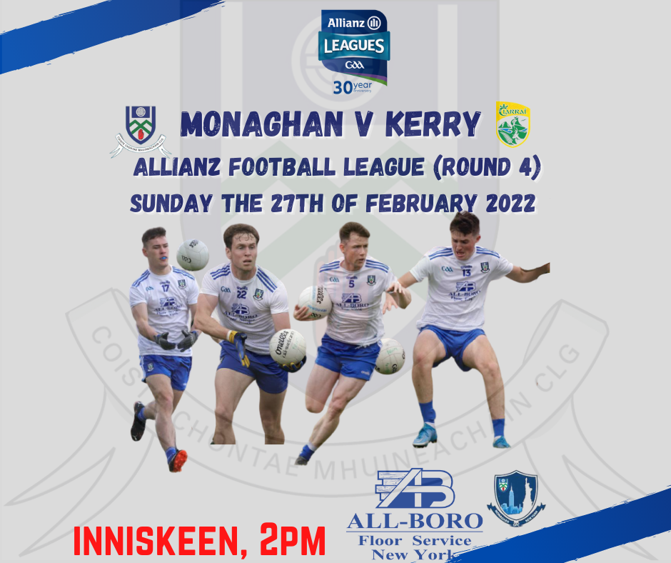 Good Luck to our Senior Footballers today  – Monaghan v Kerry