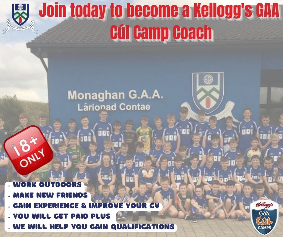 Kelloggs Cúl Camp Coaches 2022 – Apply now!