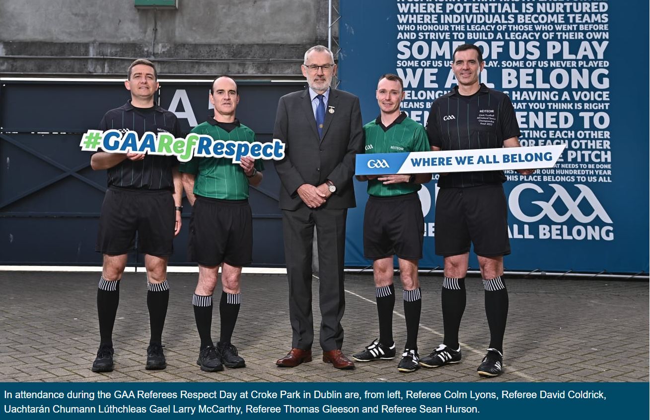GAA announce plans for a Respect the Referee Day –  Sunday the 23rd