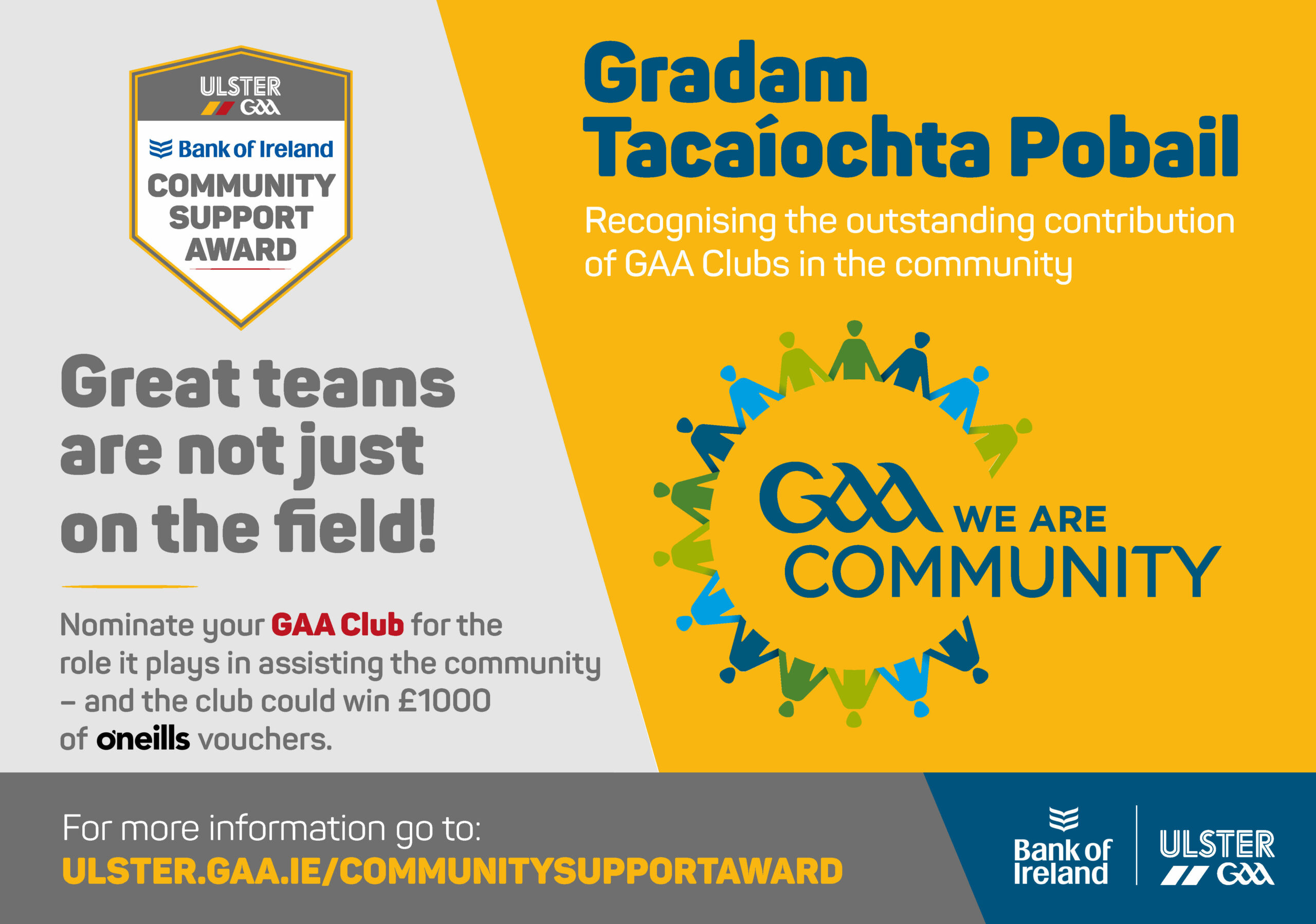 Bank of Ireland Ulster GAA Community Support Award