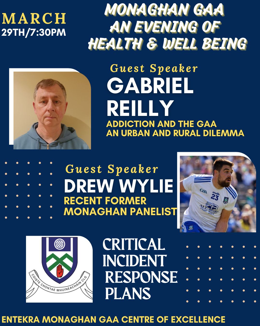 Monaghan GAA Health & Well Being County Committee present  – An evening of Health & WellBeing